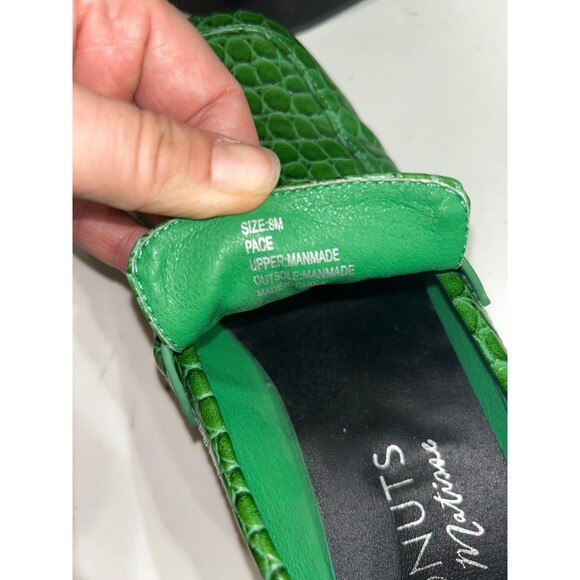 Coconuts Matisse Women’s Vintage Pace Square Toe Loafer size 8 Green Croc Emboss - Picture 9 of 9